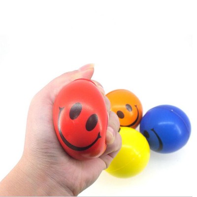 cheap promotional 6.3cm smile face anti stress ball/stress ball/squeeze ball with custom logo